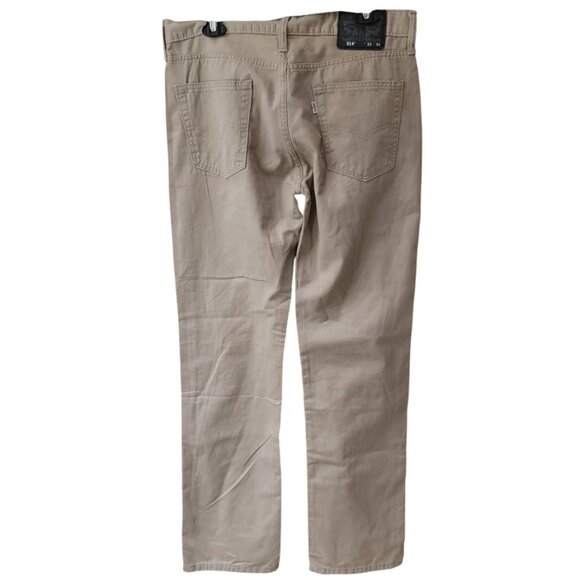 Levis Mens 514 Straight Fit Khaki Jeans Size 33W 34L - Picture 2 of 7
